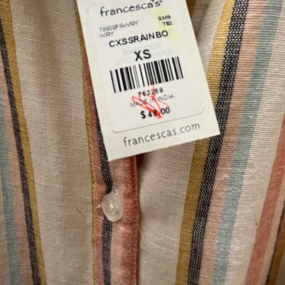 Francesca’s Women’s Striped Shirtdress - Picture 6 of 6